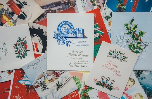 Pile of Christmas cards