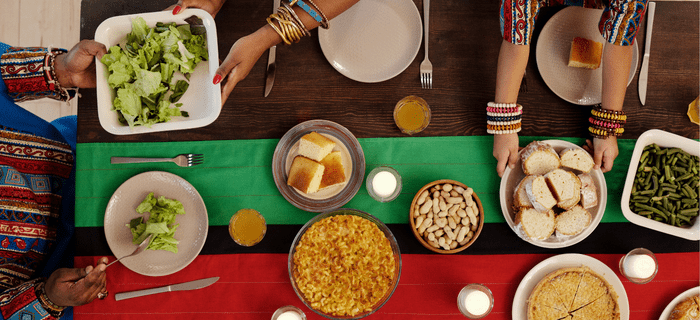 A Kwanzaa dinner table