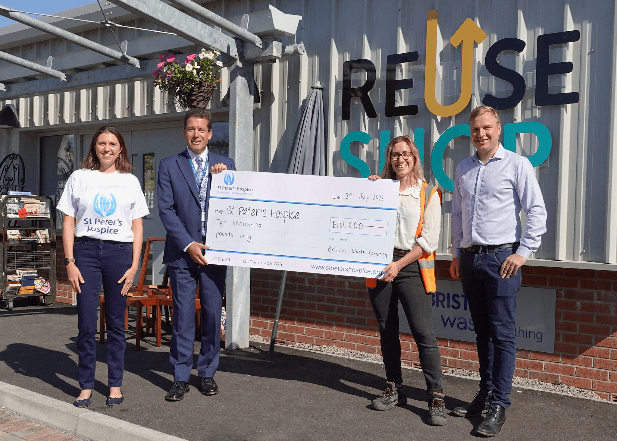 St Peter's Hospice giant cheque