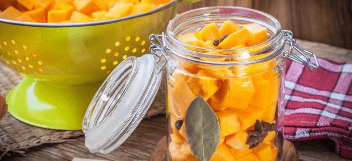 A jar of pumpkin pickle