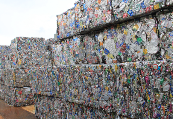 Bales of recycling