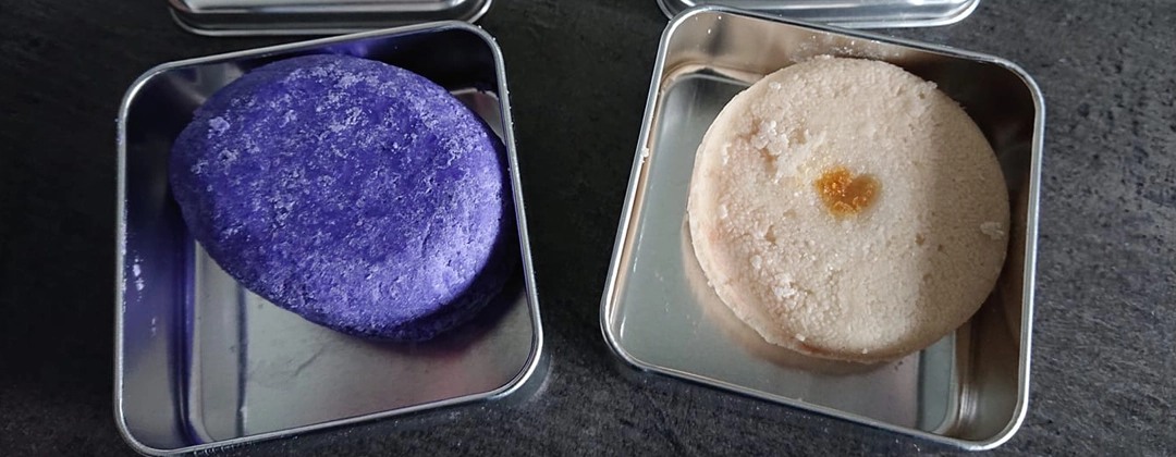 Two packaging free shampoo bars