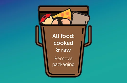 An illustration of the brown food waste bin