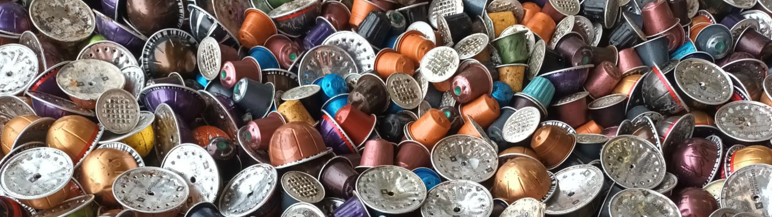 Lots of used coffee pods