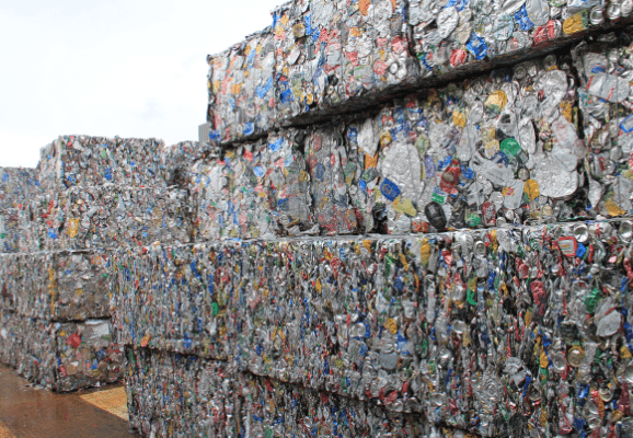 Bales of recycling
