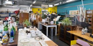 Lots of different household items in a Reuse Shop
