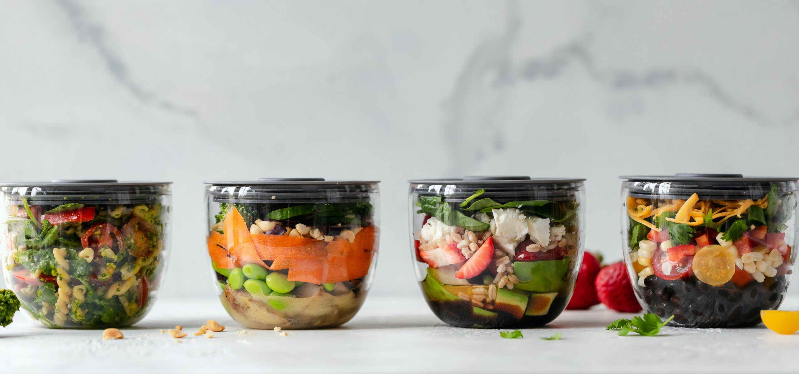 lunchbox with home made salad inside