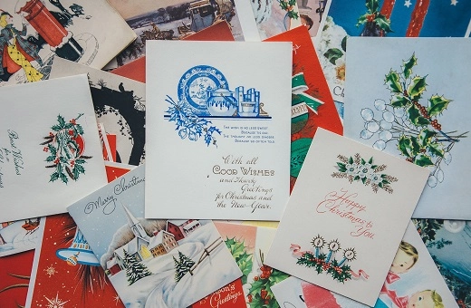 Pile of Christmas cards