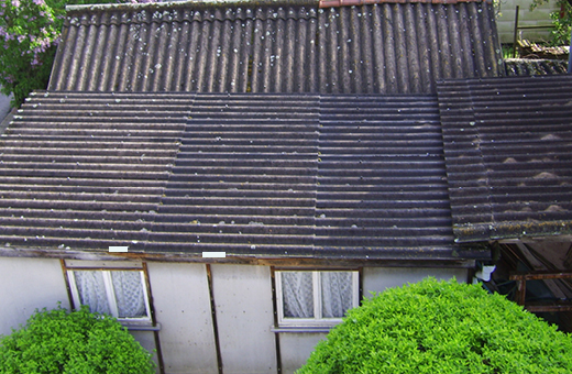 Asbestos on a garage roof