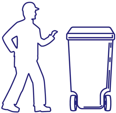 rPerson with a bin