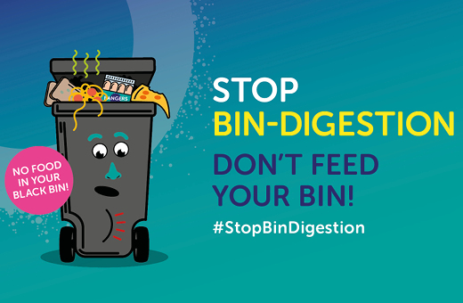 Cartoon image of a bin with bin-digestion