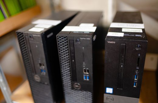 Computers on rack